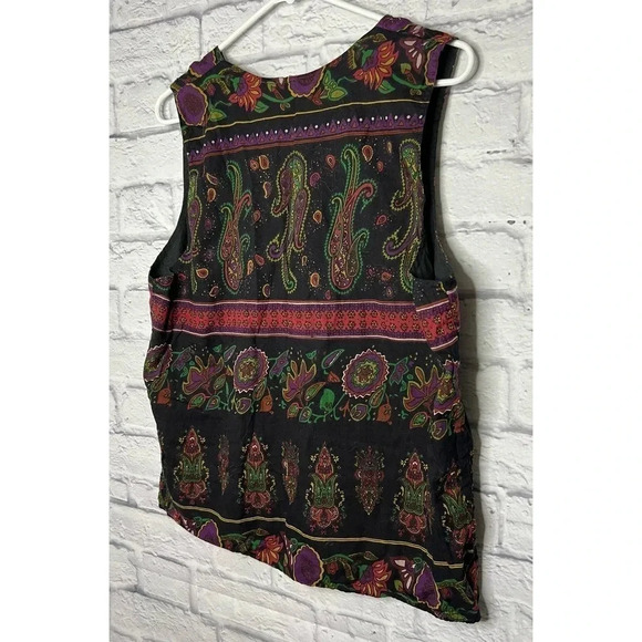 Vintage 90s Spellbound paisley/floral print Vest size L. - Picture 4 of 5